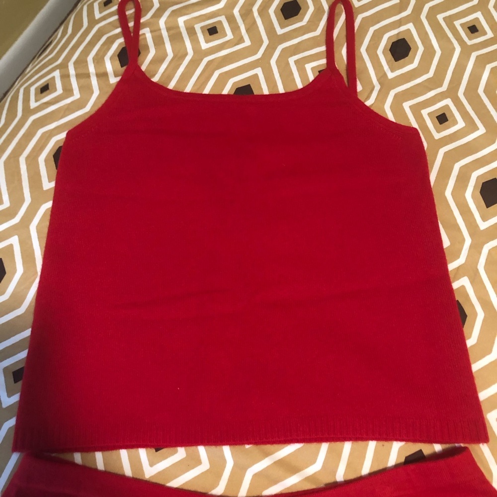 Red Envelope 100% Cashmere Pajamas NWOT L - Picture 2 of 4